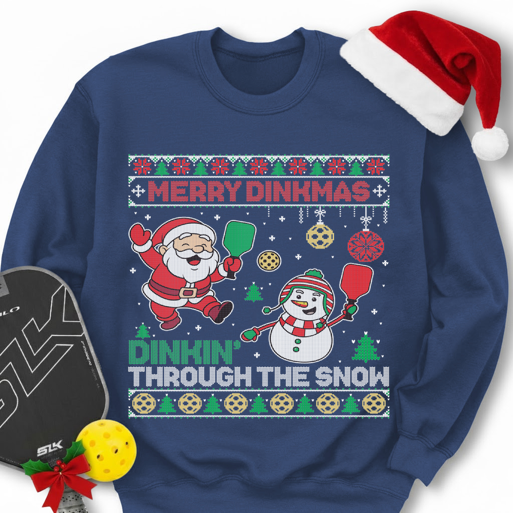 Merry Dinkmas Dinkin’ Through The Snow Sweatshirt - Picklechillz
