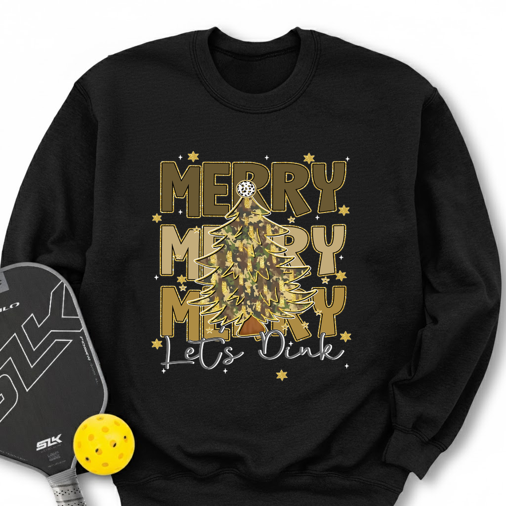 Merry Merry Merry Let’S Dink Sweatshirt - Picklechillz