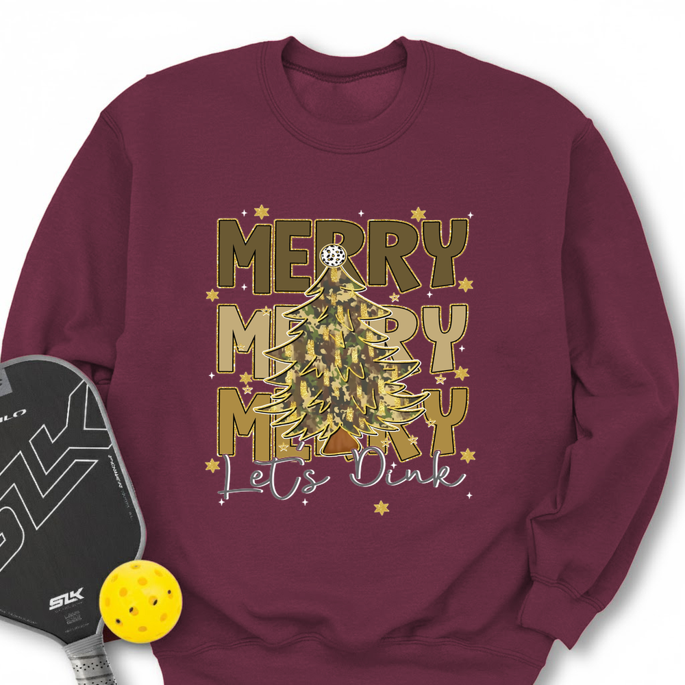 Merry Merry Merry Let’S Dink Sweatshirt - Picklechillz
