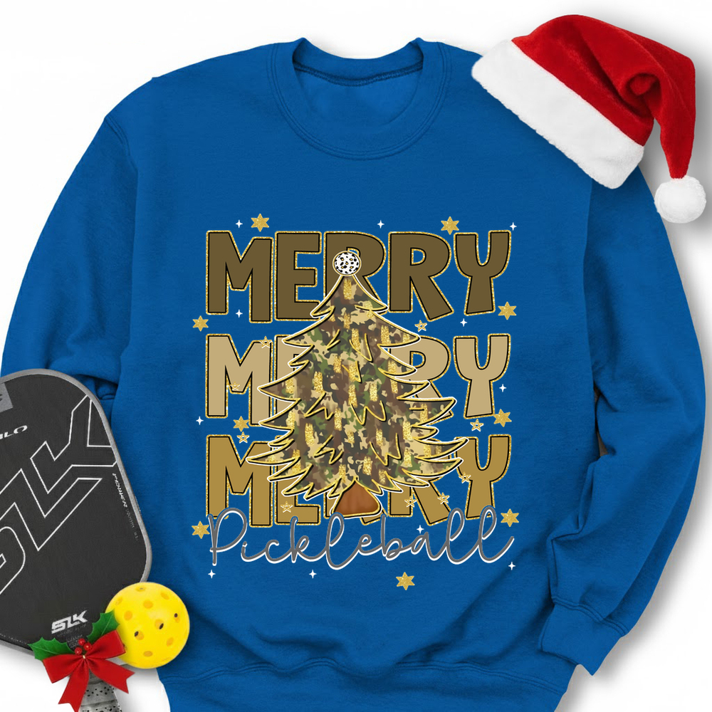 Merry Merry Merry Pickleball Sweatshirt - Picklechillz