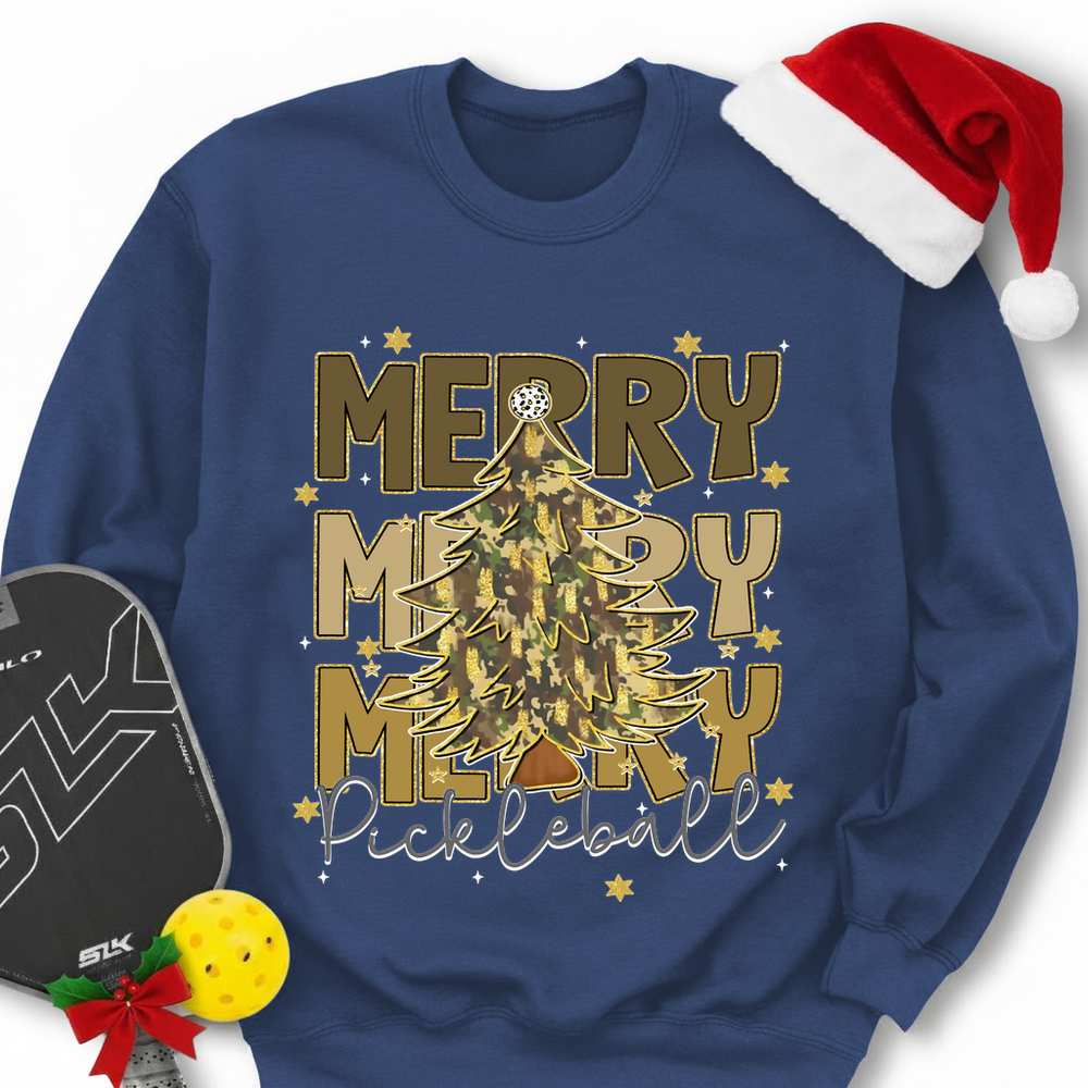 Merry Merry Merry Pickleball Sweatshirt - Picklechillz