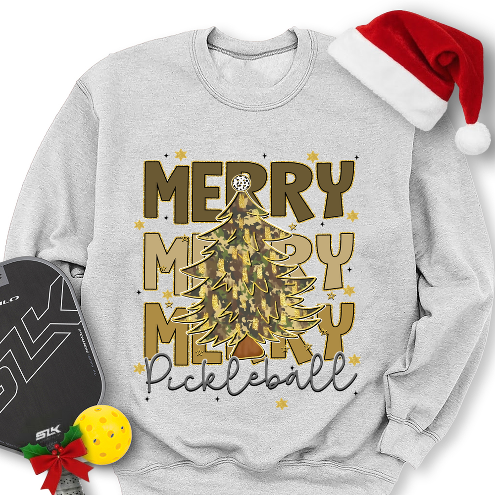 Merry Merry Merry Pickleball Sweatshirt - Picklechillz