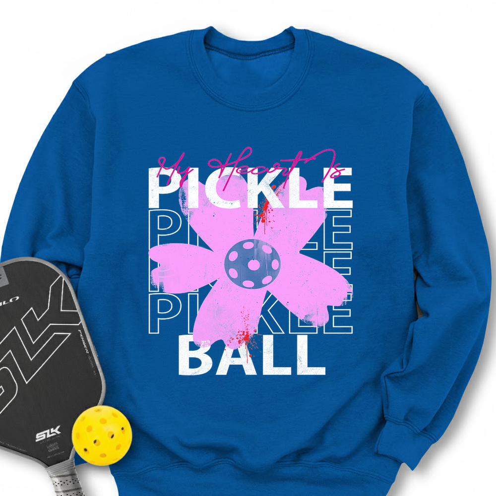 My Heart Is Pickle Pickle Pickle Ball Sweatshirt - Picklechillz