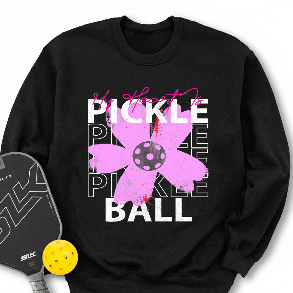 My Heart Is Pickle Pickle Pickle Ball Sweatshirt - Picklechillz