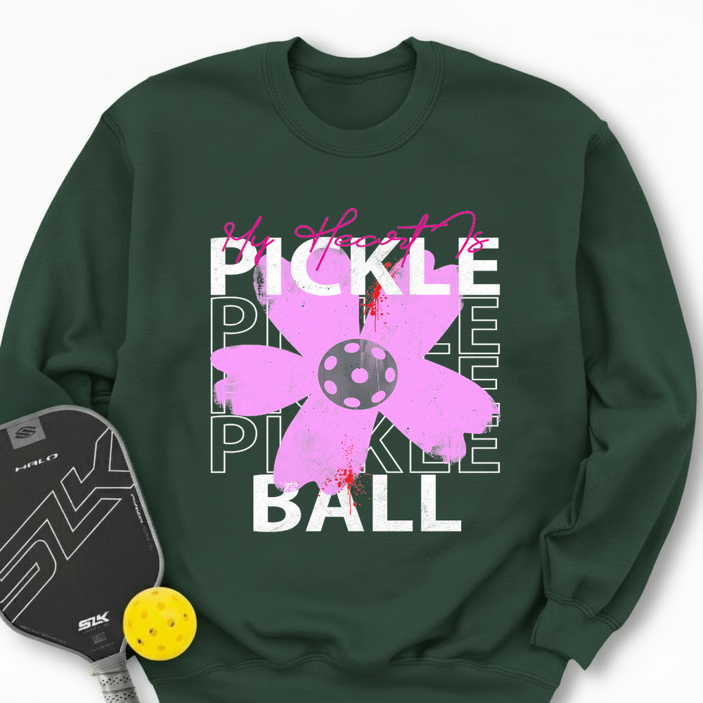 My Heart Is Pickle Pickle Pickle Ball Sweatshirt - Picklechillz