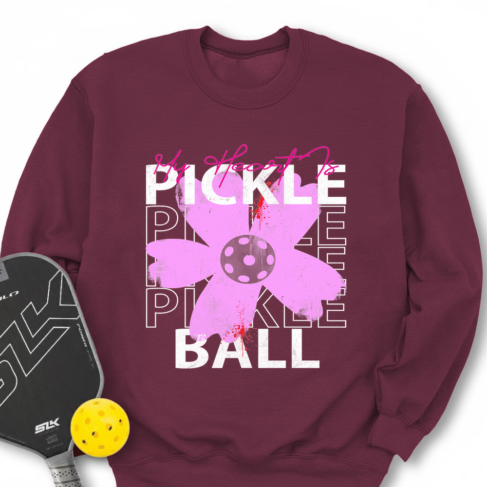 My Heart Is Pickle Pickle Pickle Ball Sweatshirt - Picklechillz