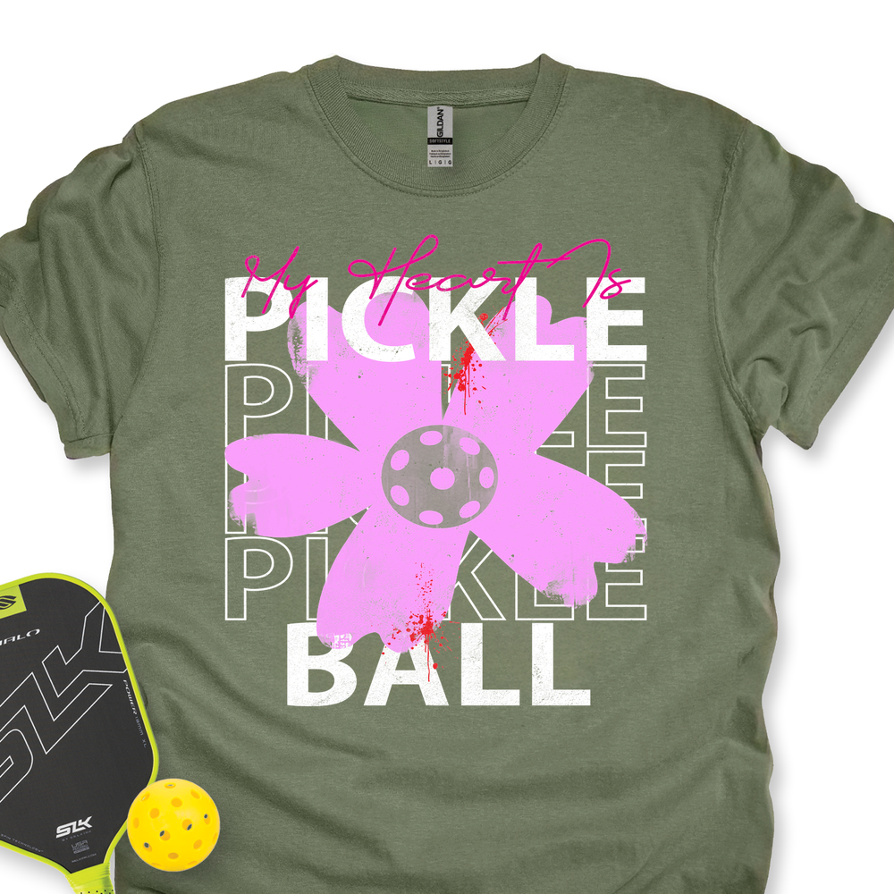 My Heart Is Pickle Pickle Pickle Ball Unisex T-Shirt - Picklechillz