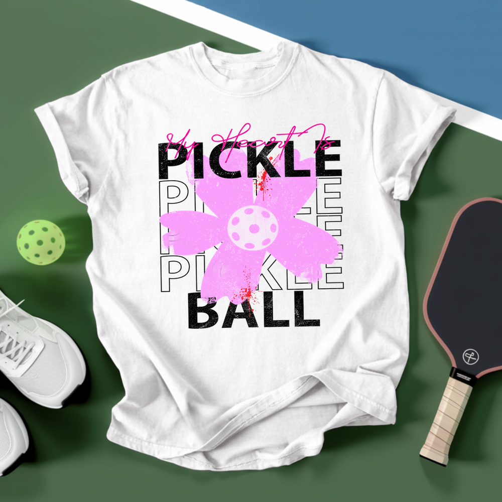 My Heart Is Pickle Pickle Pickle Ball Unisex T-Shirt - Picklechillz