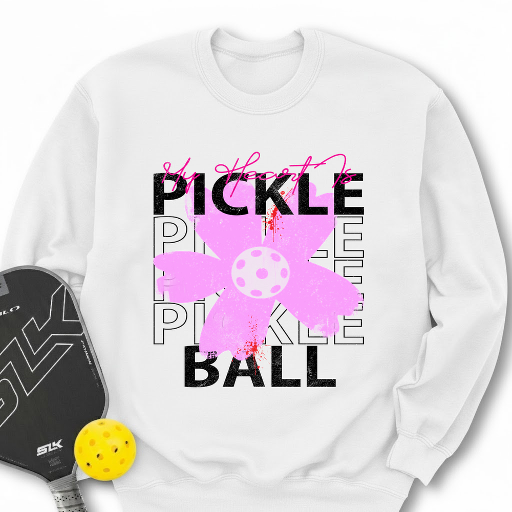 My Heart Is Pickle Pickle Pickle Ball Sweatshirt - Picklechillz