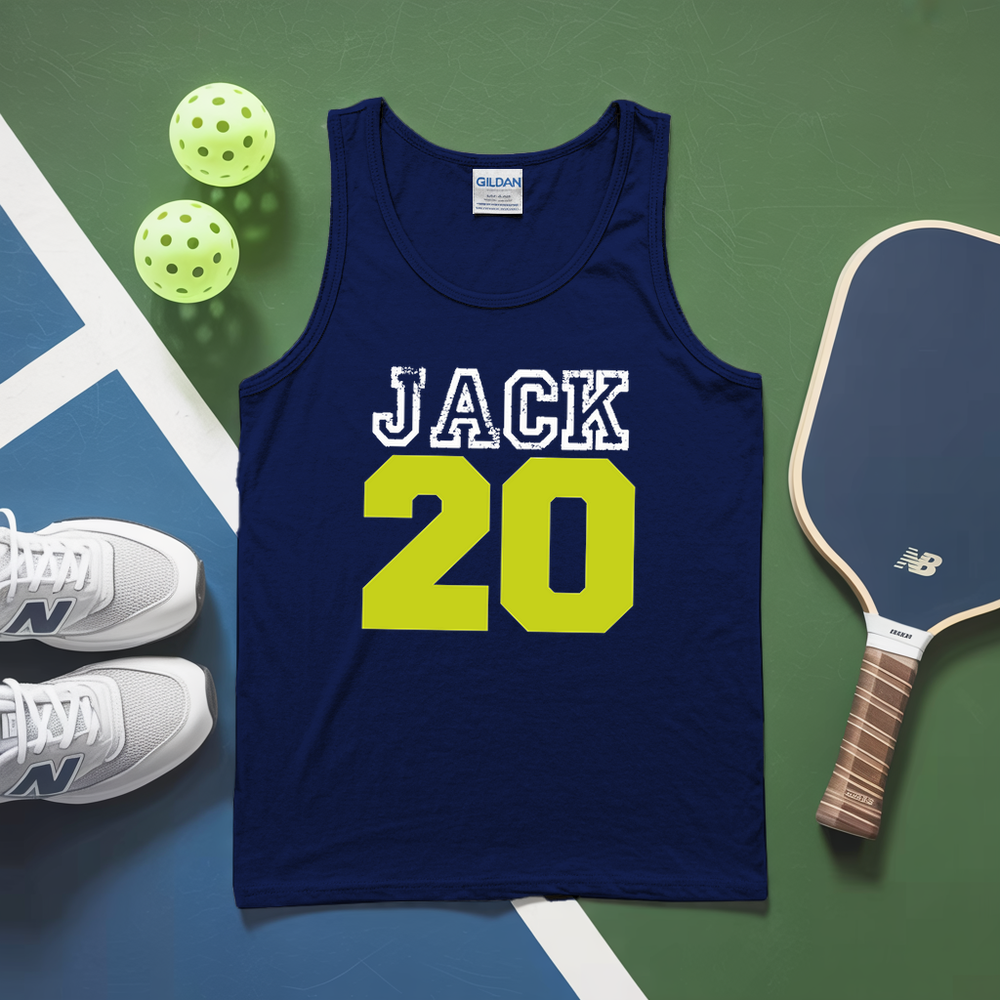 Custom Name and Number Pickleball Team Tank Top - Picklechillz