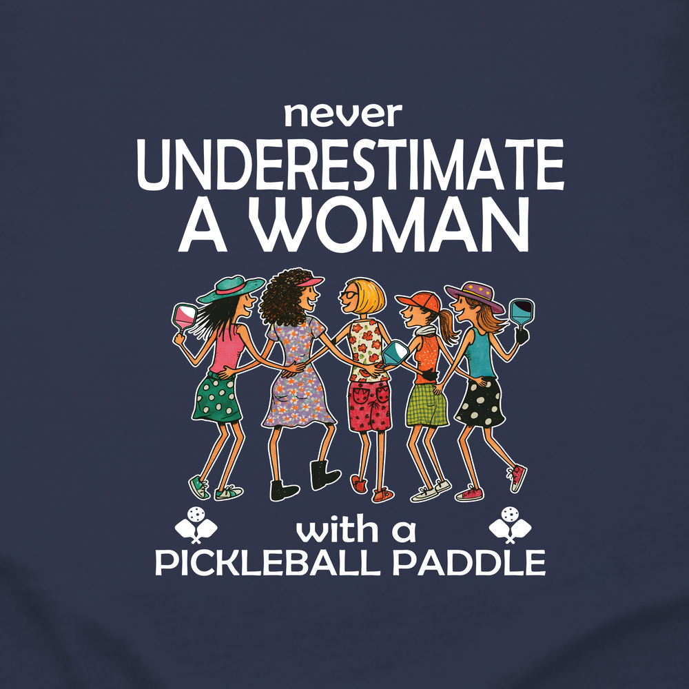 Never Underestimate Women With Pickleball Paddles Sweatshirt - Picklechillz