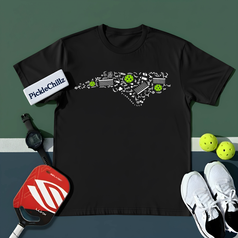 North Carolina Pickleball Map Unisex T-Shirt - Picklechillz