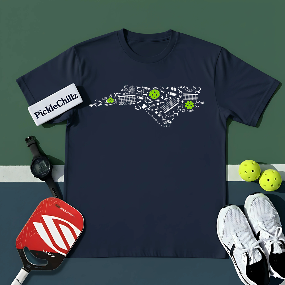 North Carolina Pickleball Map Unisex T-Shirt - Picklechillz