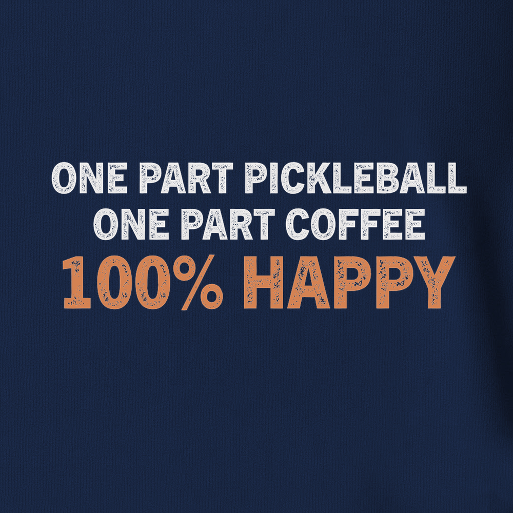 One Part Pickleball  - One Part Coffee  - 100% Happy Tank Top - Picklechillz
