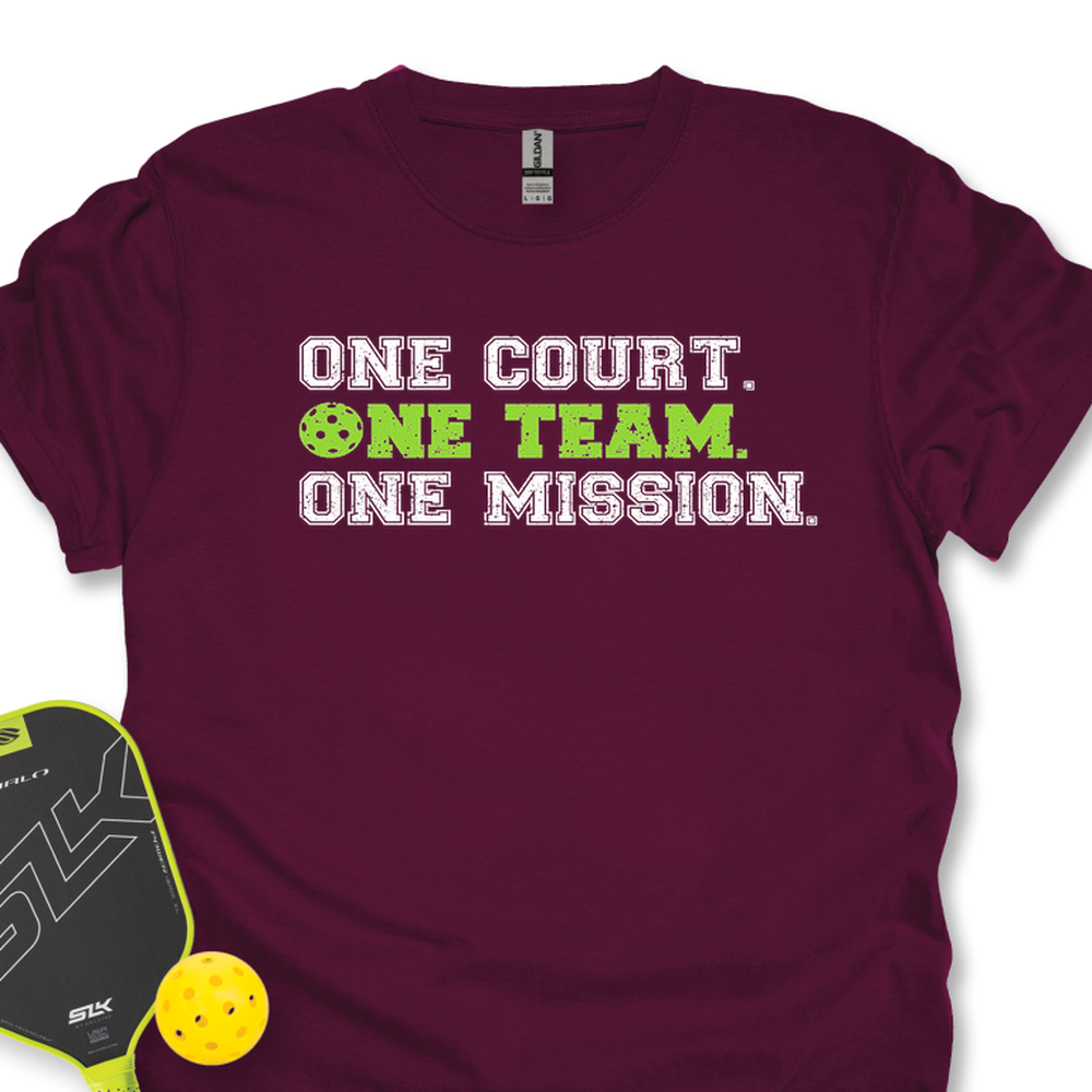 One Team. One Court. One Goal Unisex T-Shirt - Picklechillz