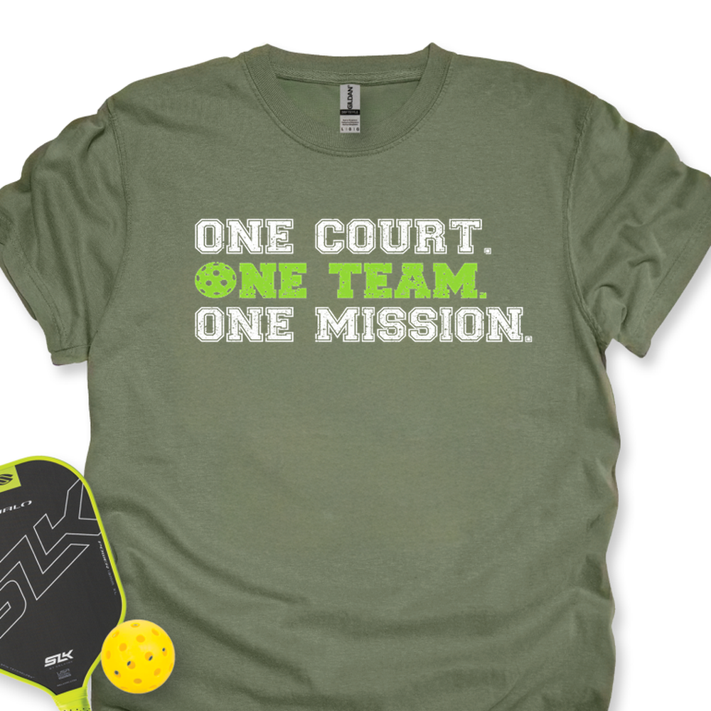 One Team. One Court. One Goal Unisex T-Shirt - Picklechillz