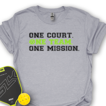 One Team. One Court. One Goal Unisex T-Shirt - Picklechillz