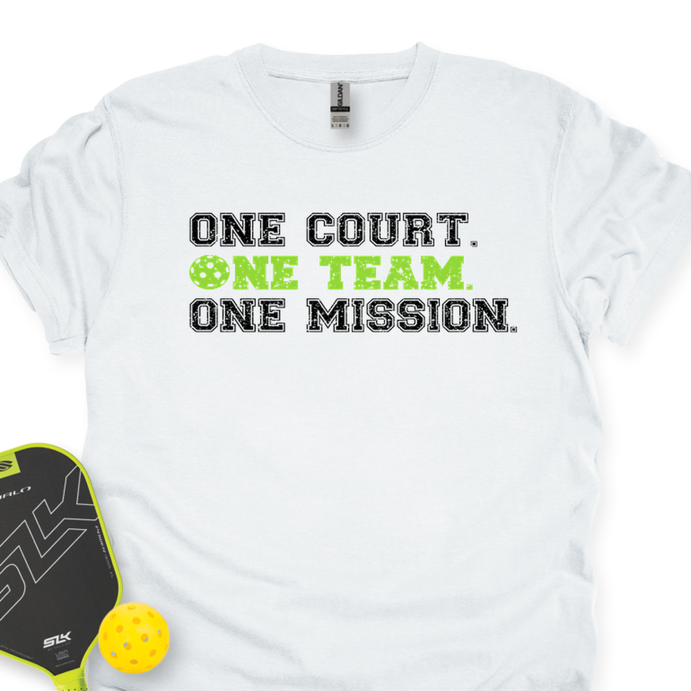 One Team. One Court. One Goal Unisex T-Shirt - Picklechillz