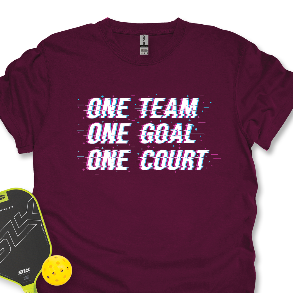 One Team. One Goal. One Court. Unisex T-Shirt - Picklechillz