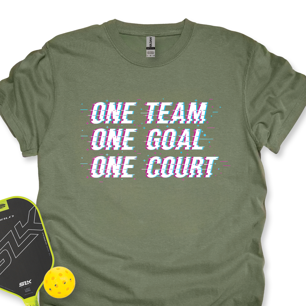 One Team. One Goal. One Court. Unisex T-Shirt - Picklechillz