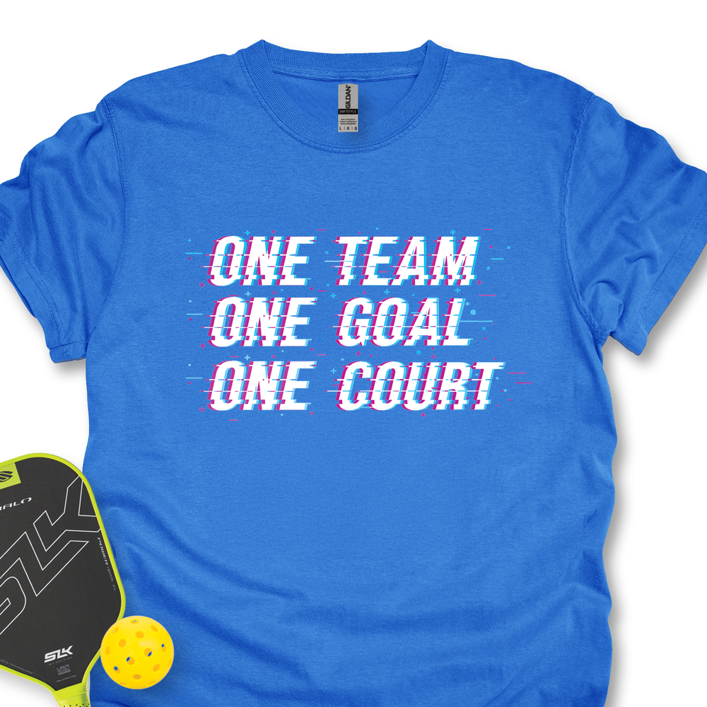 One Team. One Goal. One Court. Unisex T-Shirt - Picklechillz
