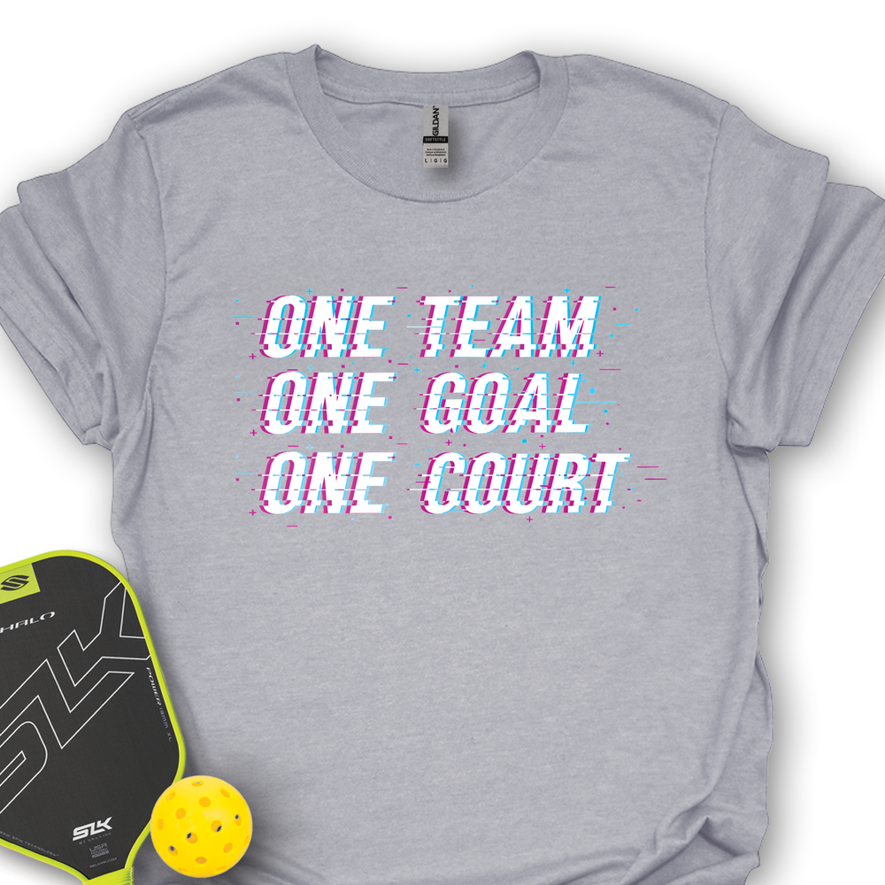 One Team. One Goal. One Court. Unisex T-Shirt - Picklechillz