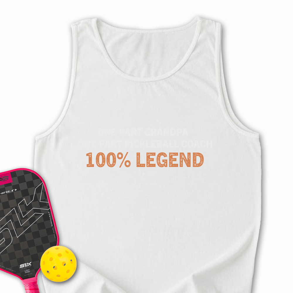One Part Grandpa - One Part Pickleball Coach- 100% Legend Tank Top - Picklechillz