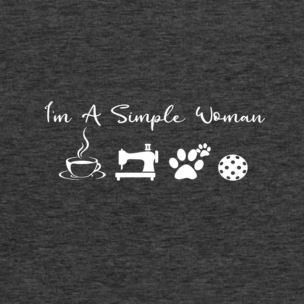 I'M A Simple Woman Coffee, Sewing, Cat Paw, Pickleball Tank Top - Picklechillz