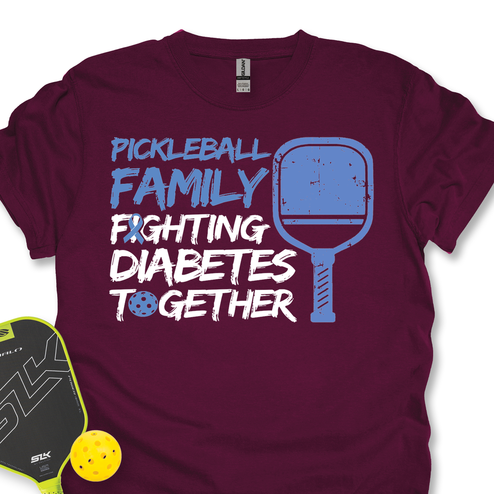 Pickleball Family Fighting Diabetes Together Unisex T-Shirt - Picklechillz