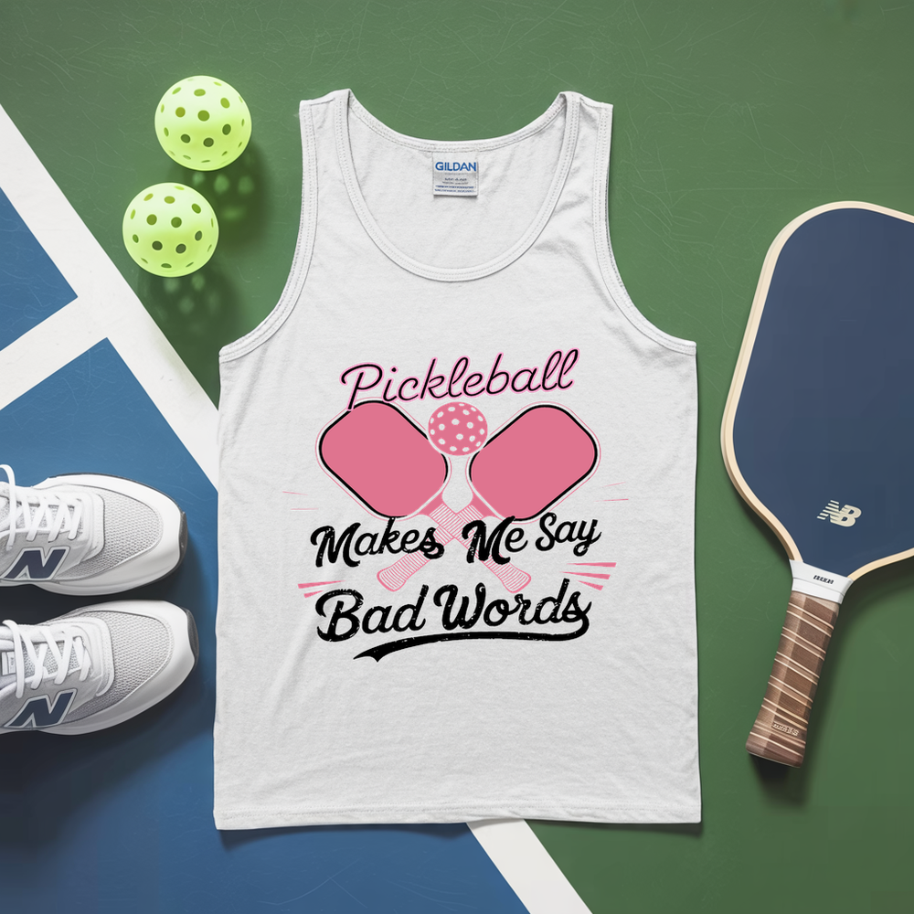 Pickleball Makes Me Say Bad Words Tank Top - Picklechillz