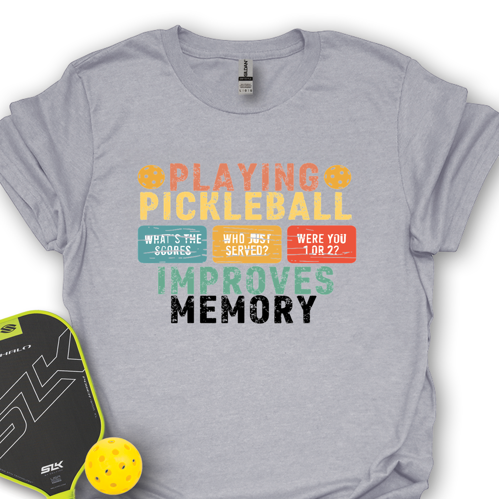 Playing Pickleball Improves Memory Retro Unisex T-Shirt - Picklechillz