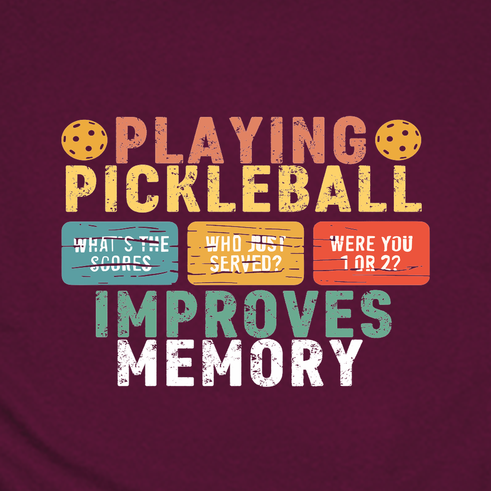 Playing Pickleball Improves Memory Retro Unisex T-Shirt - Picklechillz