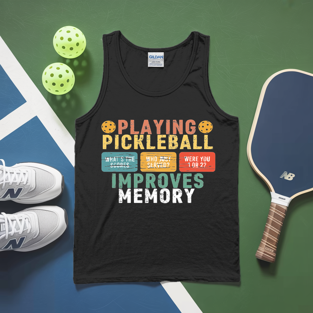 Playing Pickleball Improves Memory Tank Top - Picklechillz