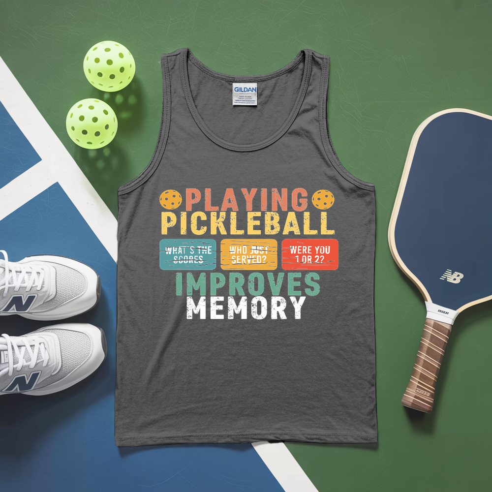 Playing Pickleball Improves Memory Tank Top - Picklechillz