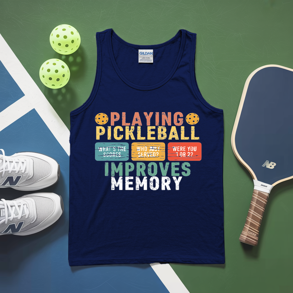 Playing Pickleball Improves Memory Tank Top - Picklechillz