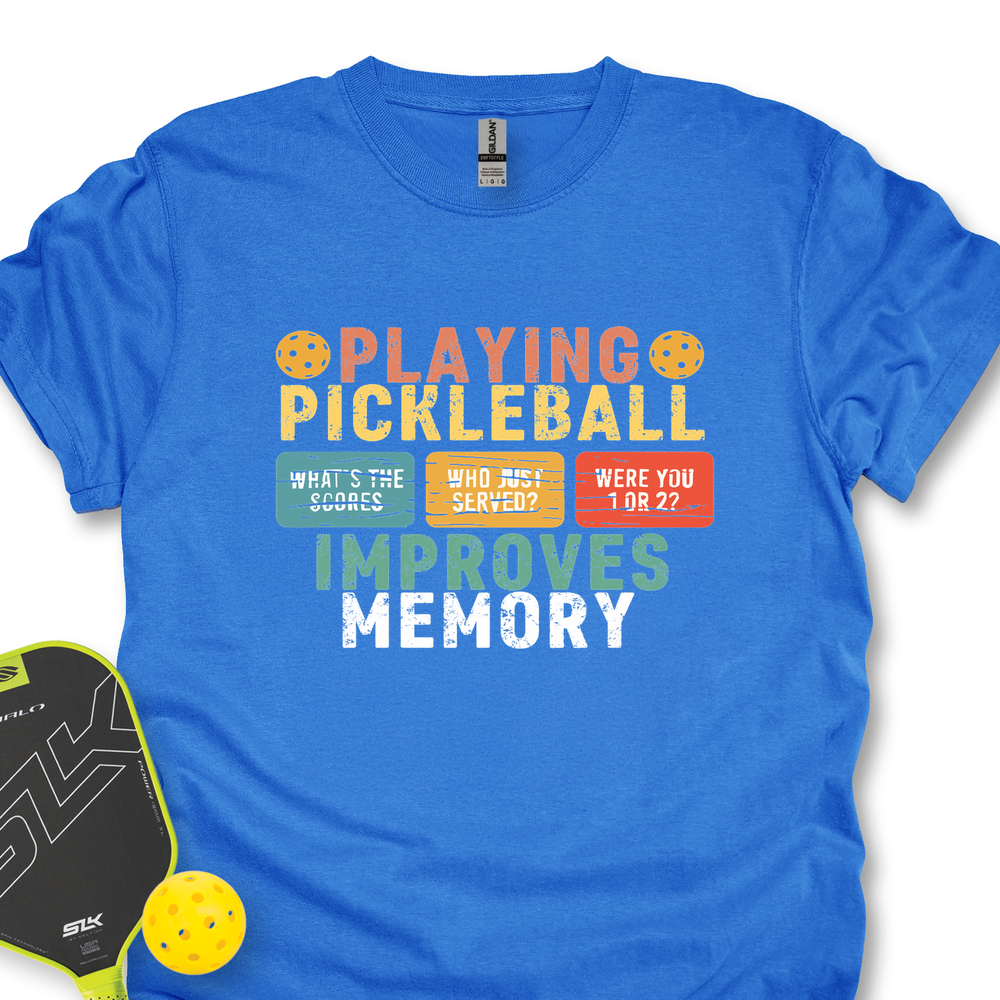 Playing Pickleball Improves Memory Retro Unisex T-Shirt - Picklechillz