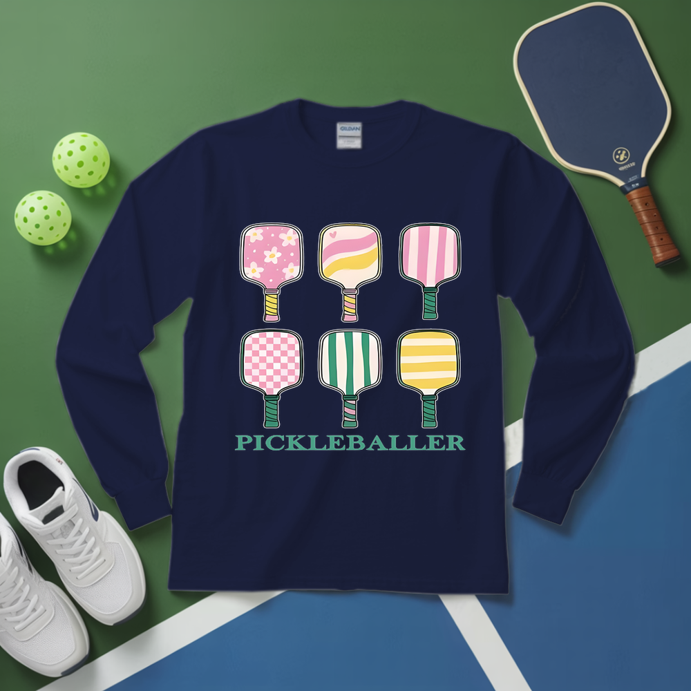 Pastel Table Racket Pickleballer Long Sleeve - Picklechillz
