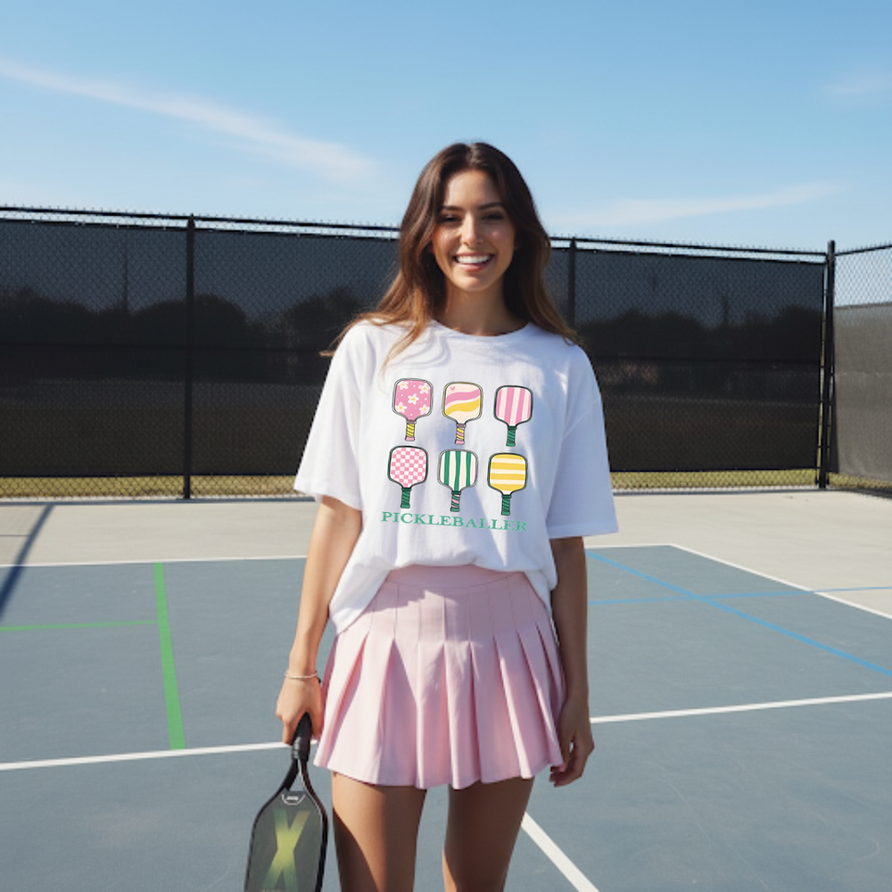 Pastel Table Racket Pickleballer Unisex T-Shirt - Picklechillz