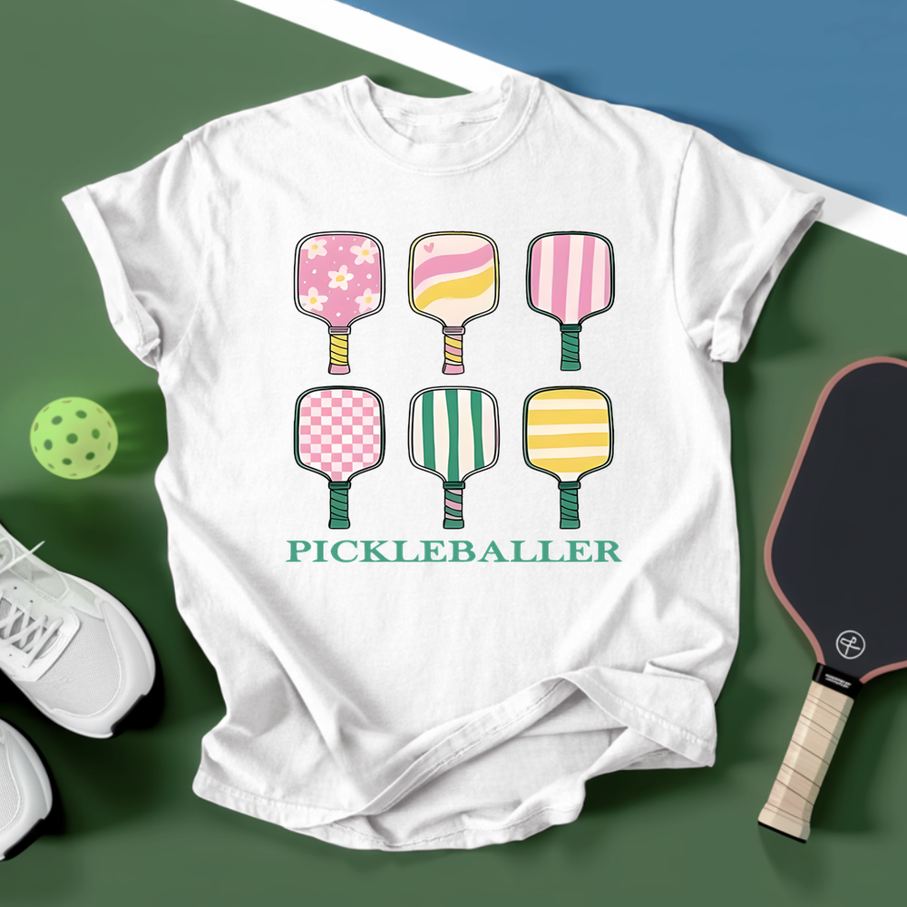 Pastel Table Racket Pickleballer Unisex T-Shirt - Picklechillz