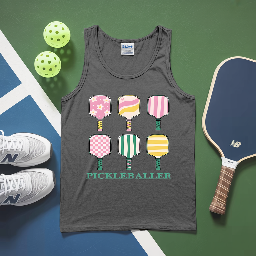 Pastel Table Racket Pickleballer Tank Top - Picklechillz
