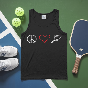 Peace Love Pickleball Tattoo Tank Top - Picklechillz