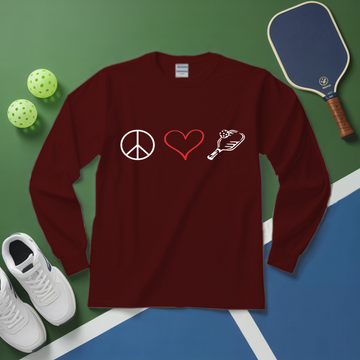 Peace Love Pickleball Tattoo Long Sleeve - Picklechillz
