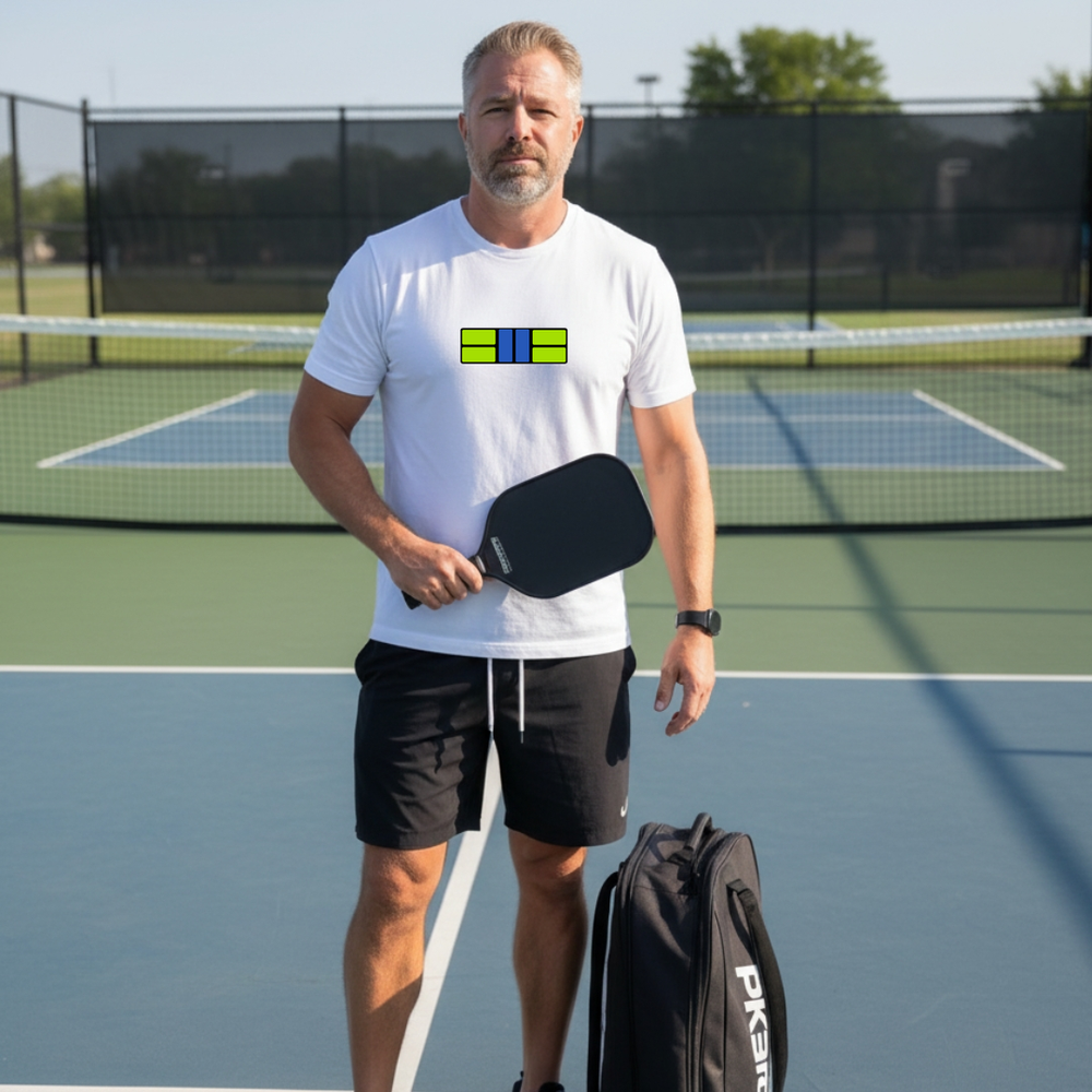 Pickle Court - Navy Snap Back Pickleball Unisex T-Shirt - Picklechillz