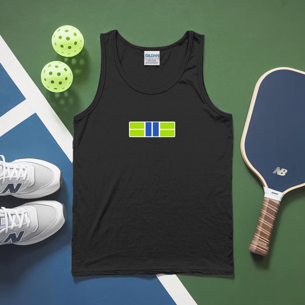 Pickle Court - Navy Snap Back Pickleball Tank Top - Picklechillz