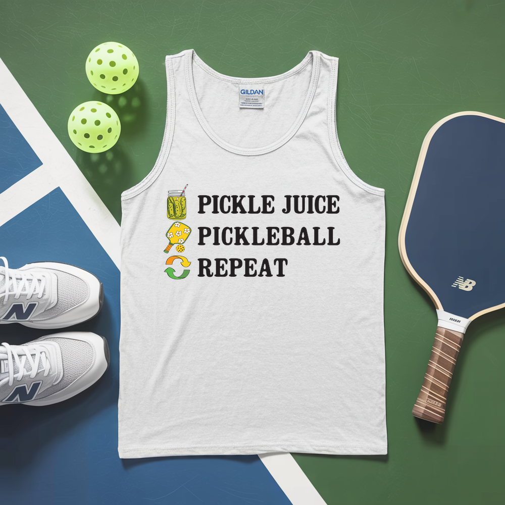 Pickle Juice Pickleball Repeat Tank Top - Picklechillz