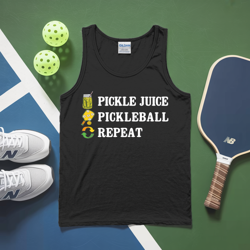 Pickle Juice Pickleball Repeat Tank Top - Picklechillz
