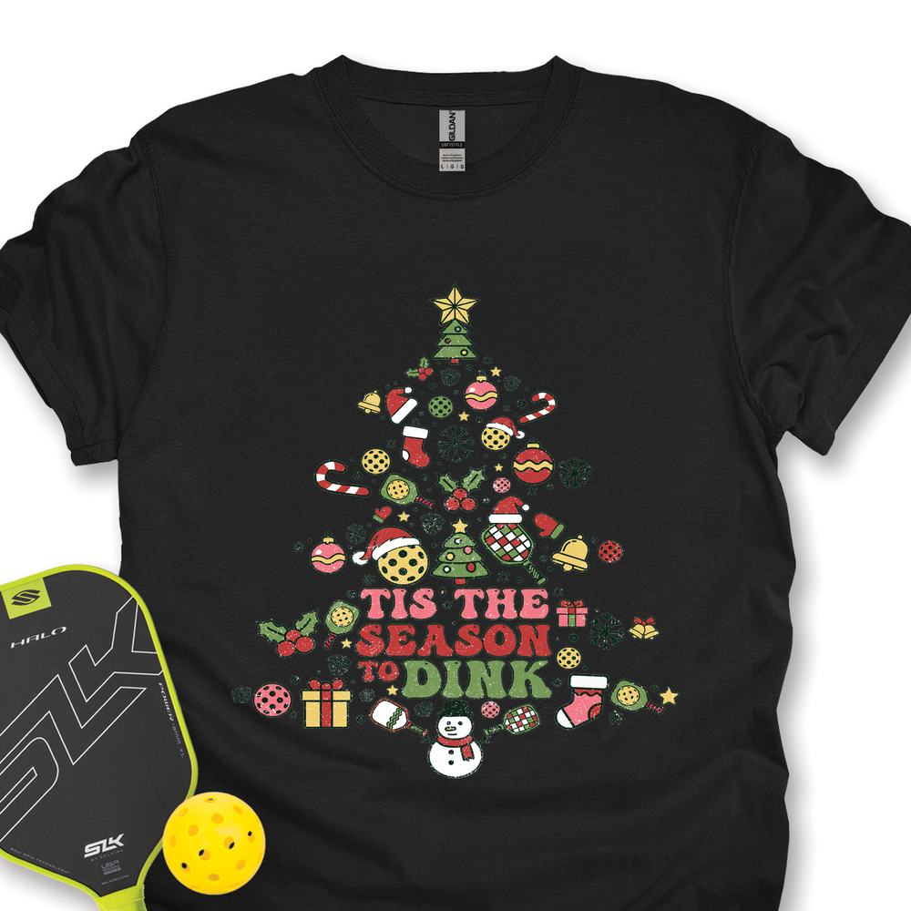 Pickleball Christmas Tree Unisex T-Shirt - Picklechillz