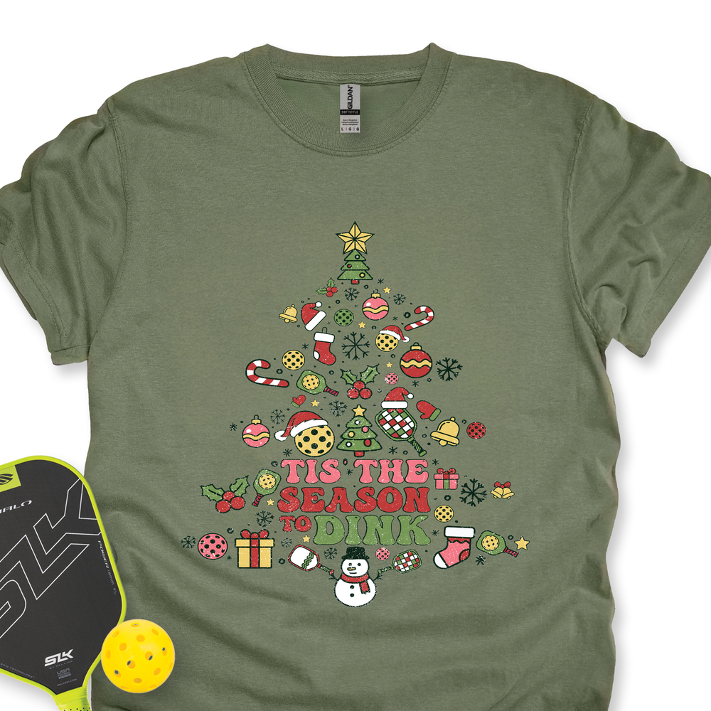 Pickleball Christmas Tree Unisex T-Shirt - Picklechillz