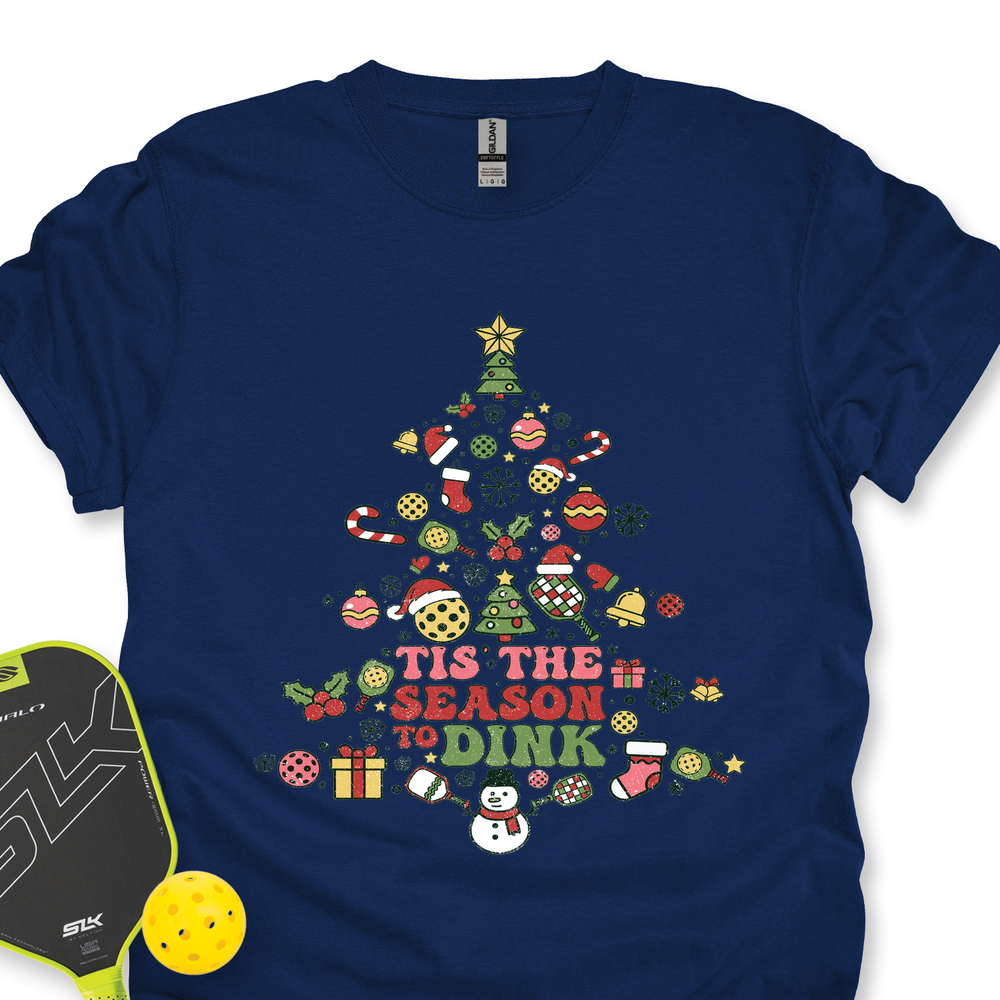 Pickleball Christmas Tree Unisex T-Shirt - Picklechillz