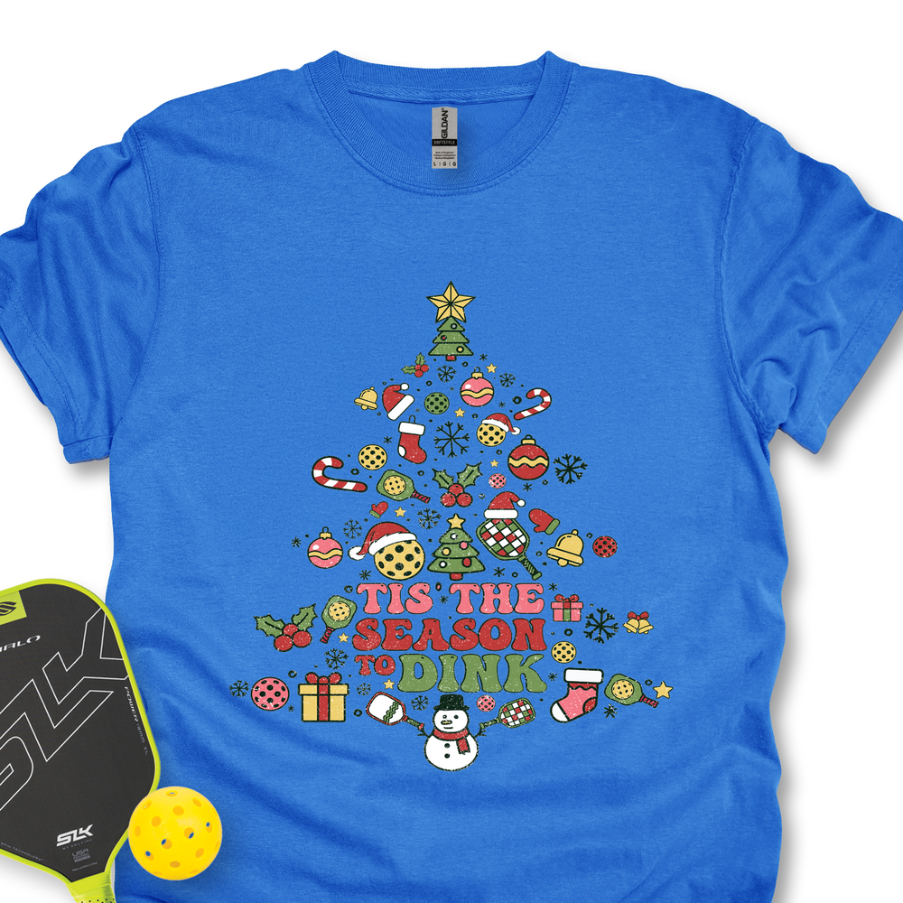 Pickleball Christmas Tree Unisex T-Shirt - Picklechillz